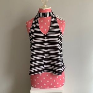 NWT Olivaceous Choker-Neckline Sleeveless Top, Size S